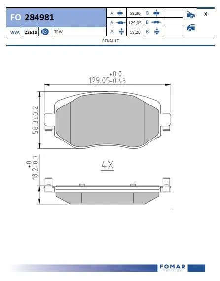 Brake Pad Set, disc brake